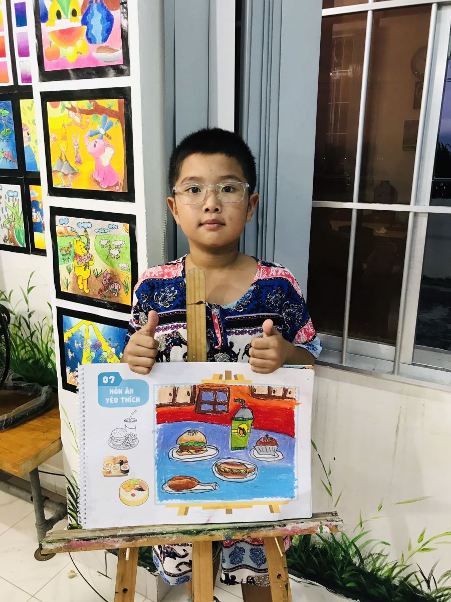 lớp vẽ cho bé từ 7 đến 11 tuổi - trung tâm dạy vẽ Mỹ Thuật Sài Gòn